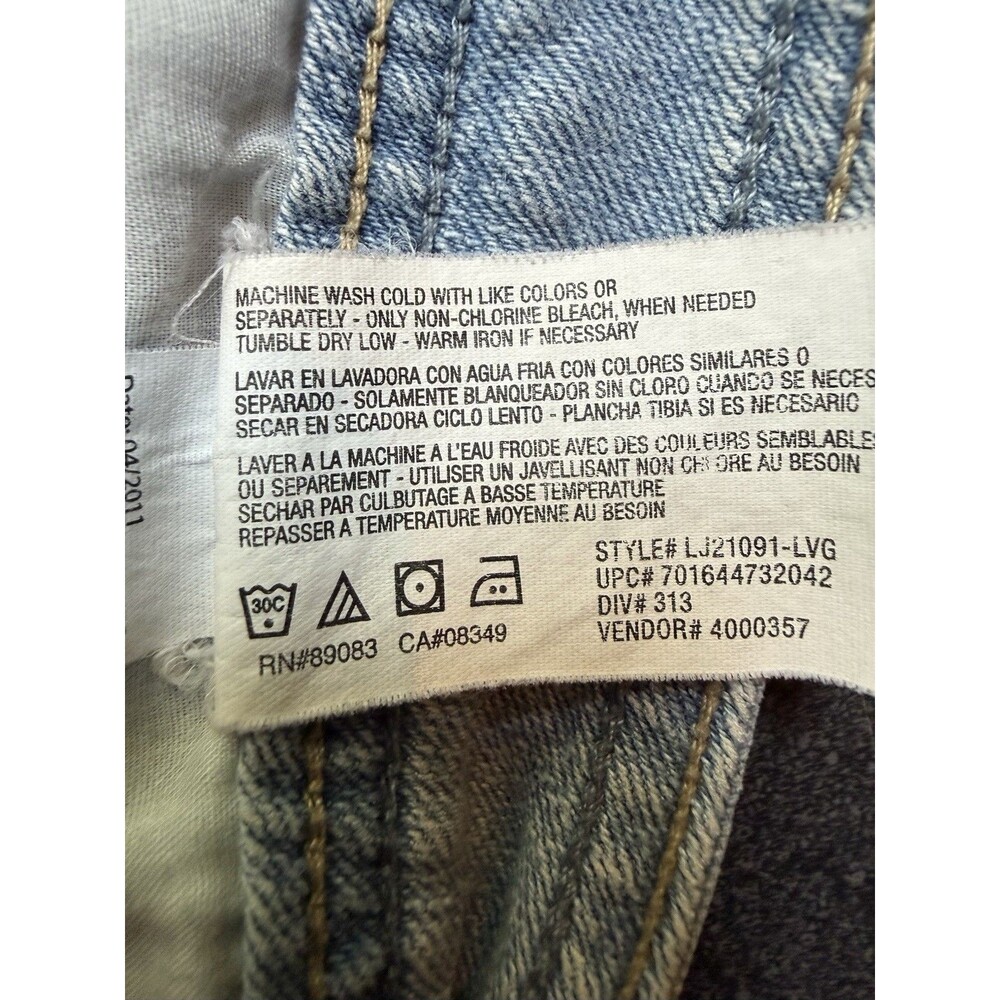 Vintage L.e.i Juniors Size 11 Blue Low-Rise Jean Denim Shorts Y2K Cutoffs Summer - Picture 4 of 9